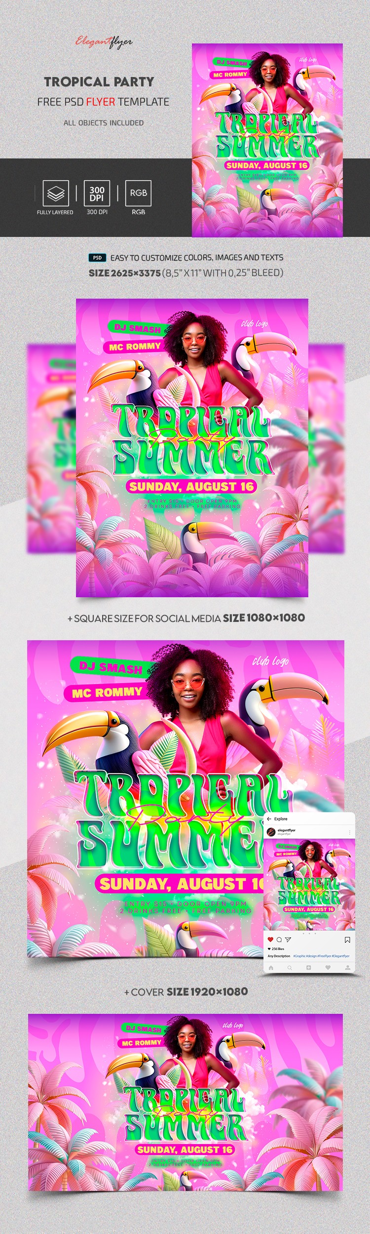 Fête tropicale by ElegantFlyer