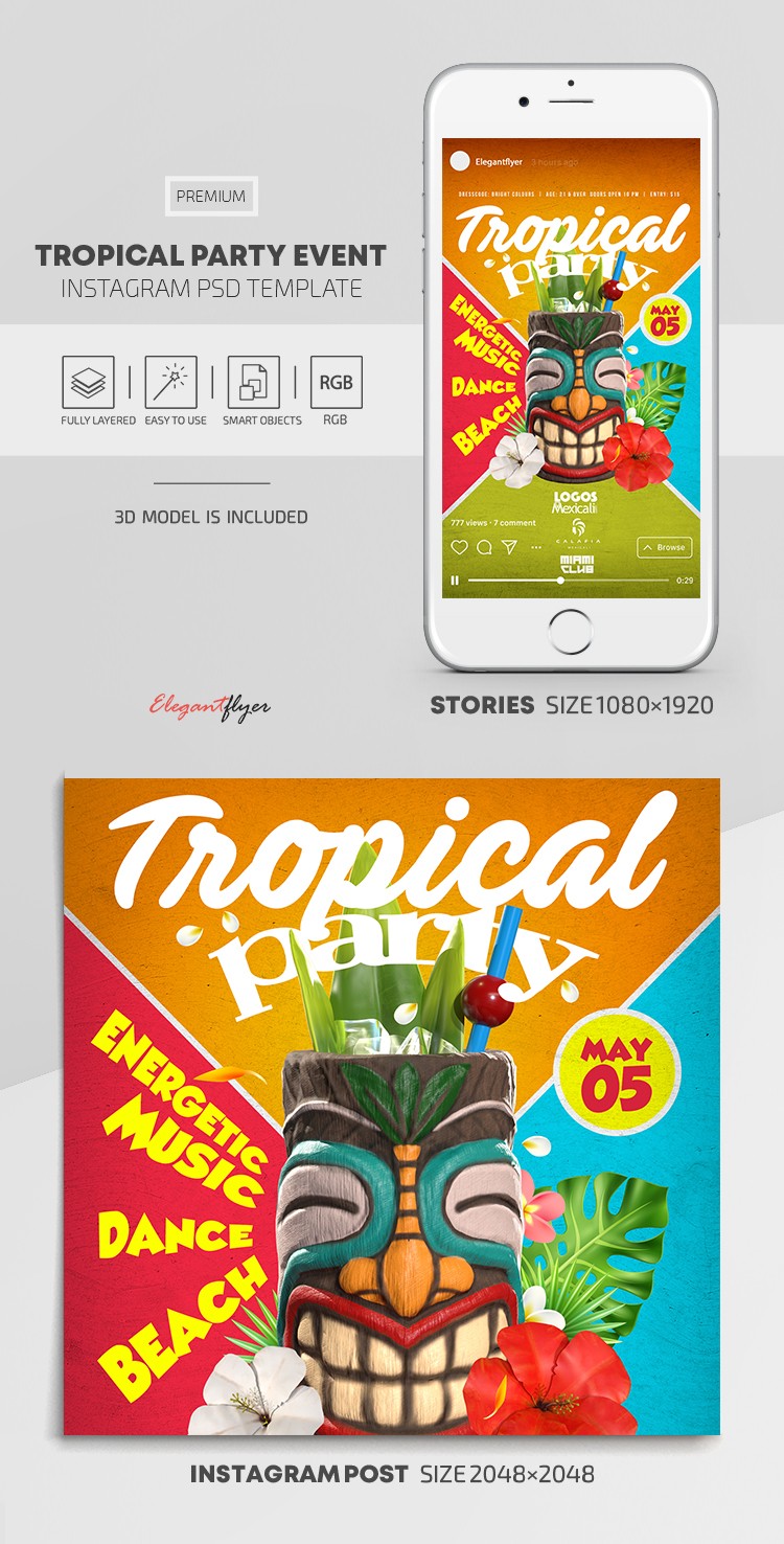 Tropical Party Event by ElegantFlyer