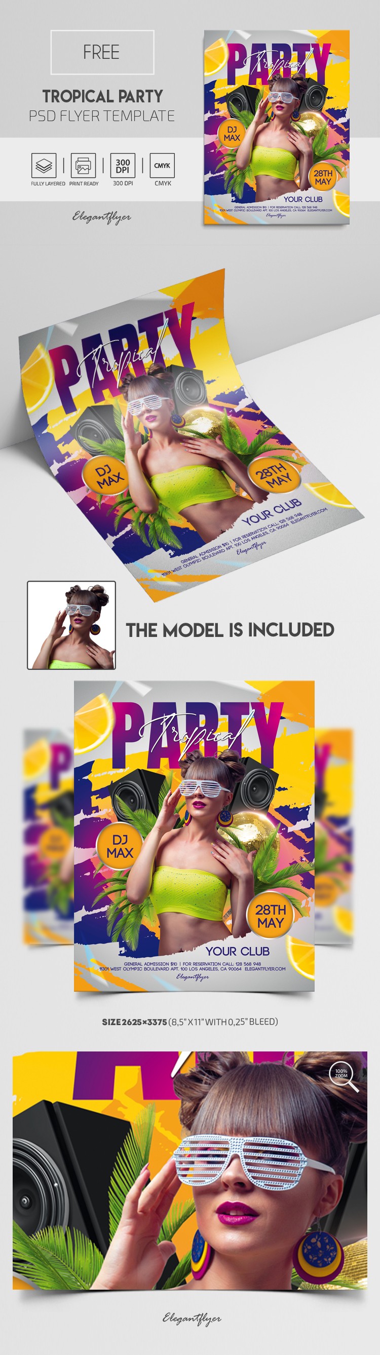 Tropischer Partyflyer by ElegantFlyer