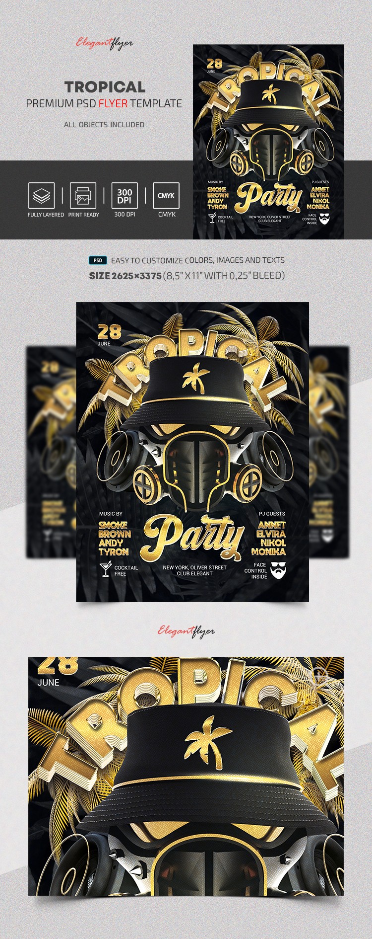 Tropischer Party-Flyer by ElegantFlyer