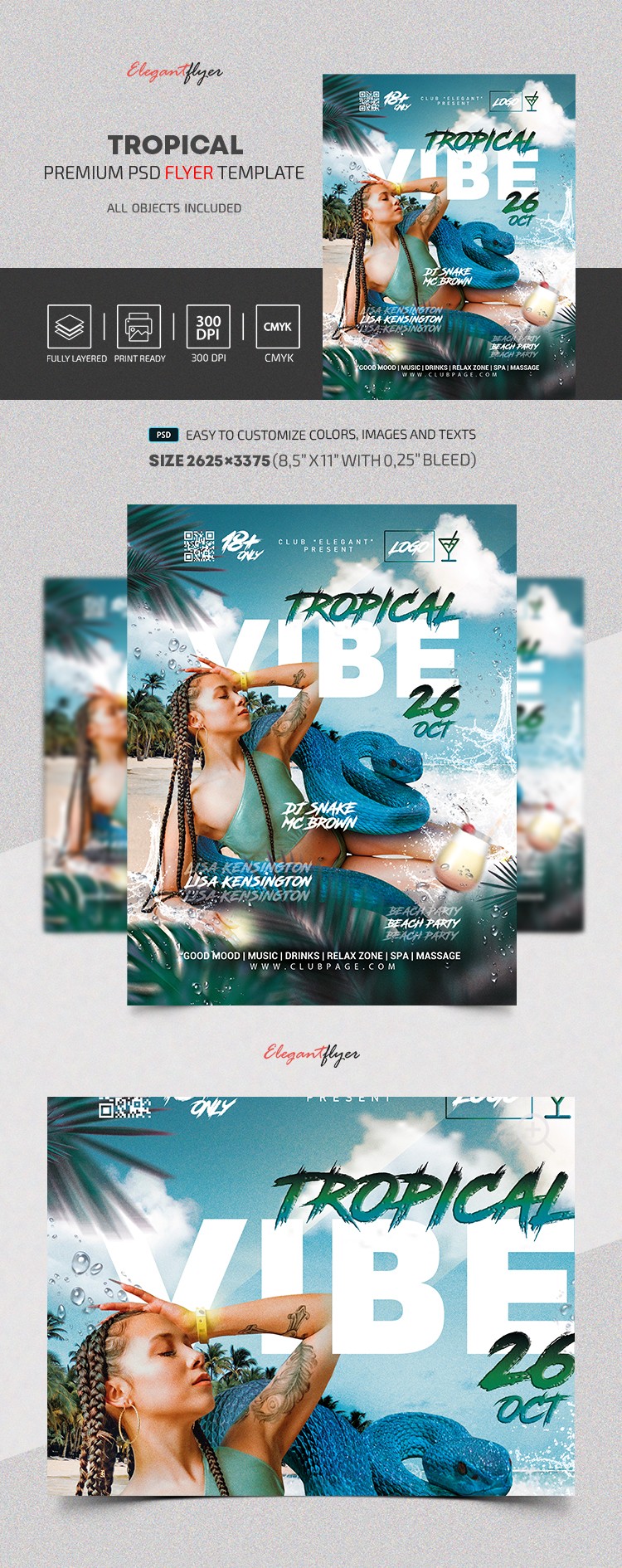 Tropical Party Flyer by ElegantFlyer