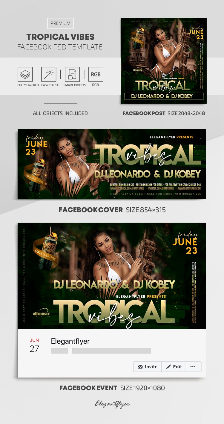 Vibes Tropicais Facebook by ElegantFlyer