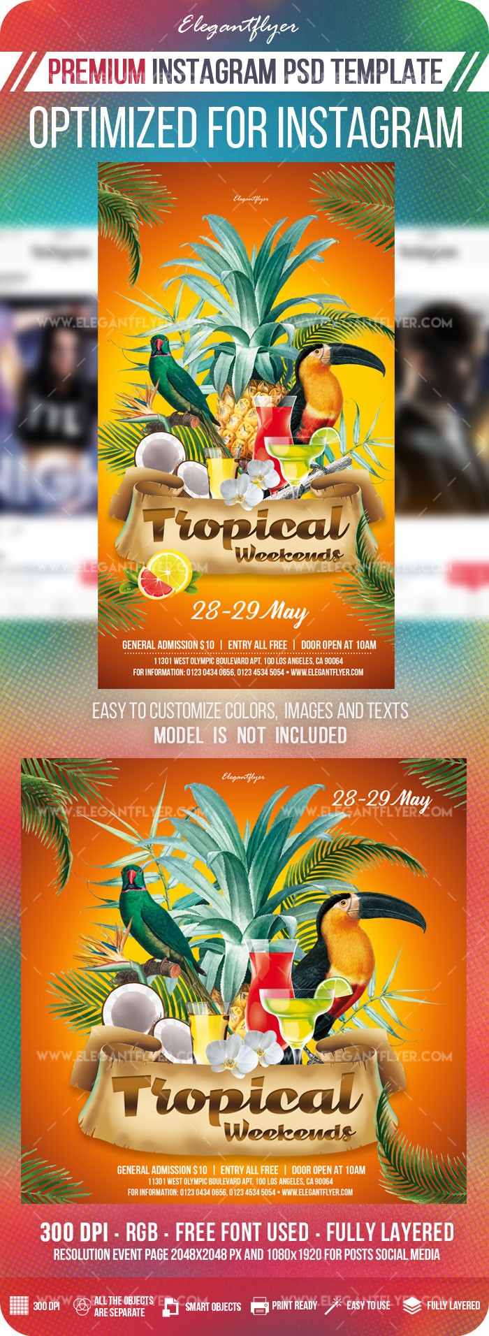 Tropical Weekends Instagram by ElegantFlyer