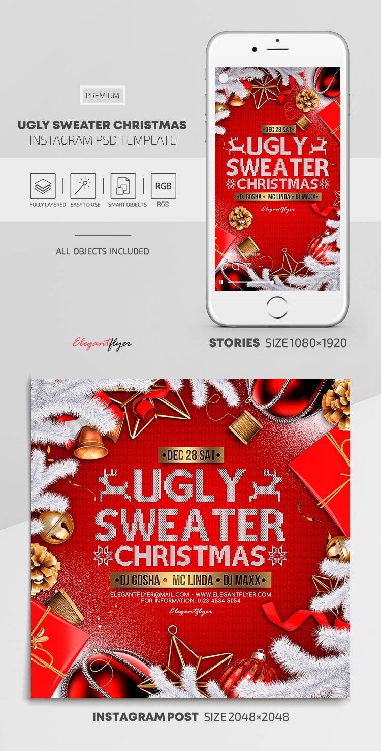 Ugly Sweater Christmas Instagram by ElegantFlyer