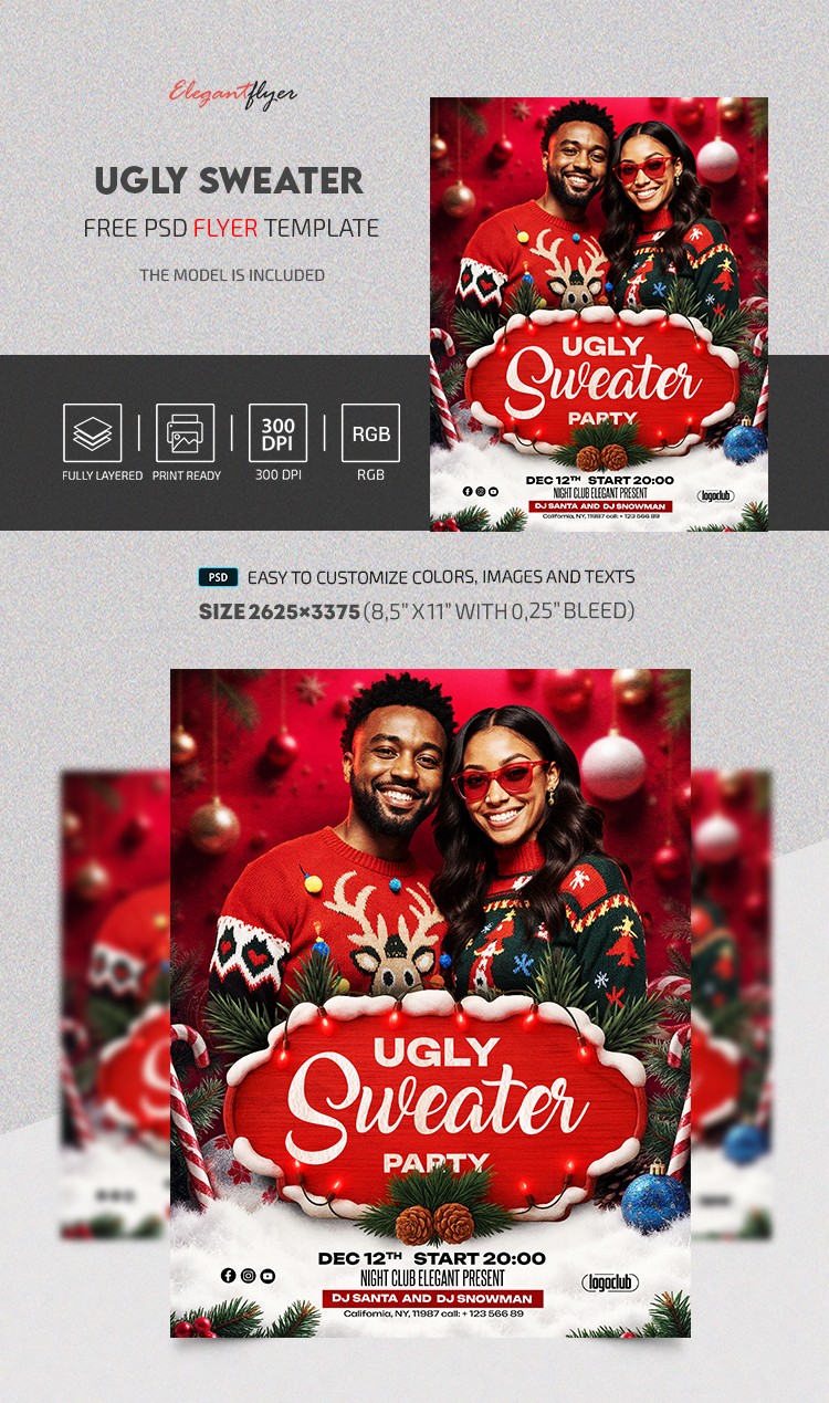 Folheto da Festa da Camisola Feia by ElegantFlyer