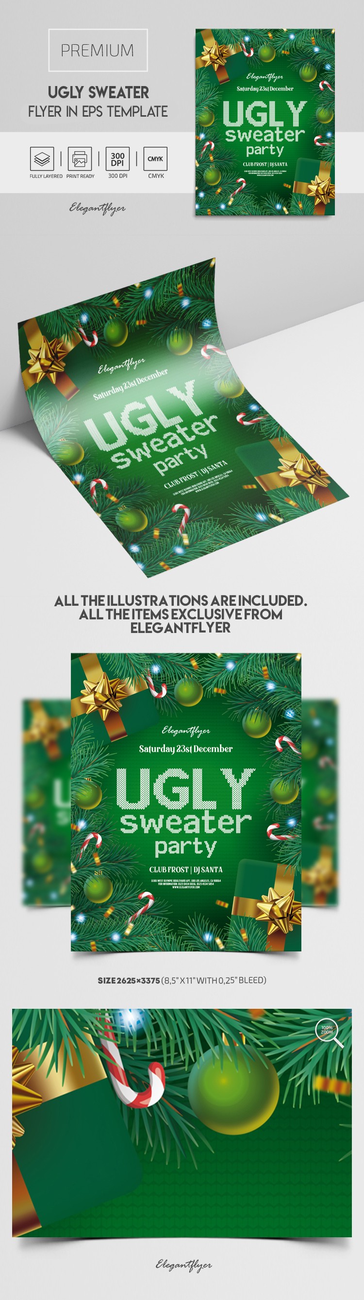 Ugly Sweater Flyer EPS by ElegantFlyer
