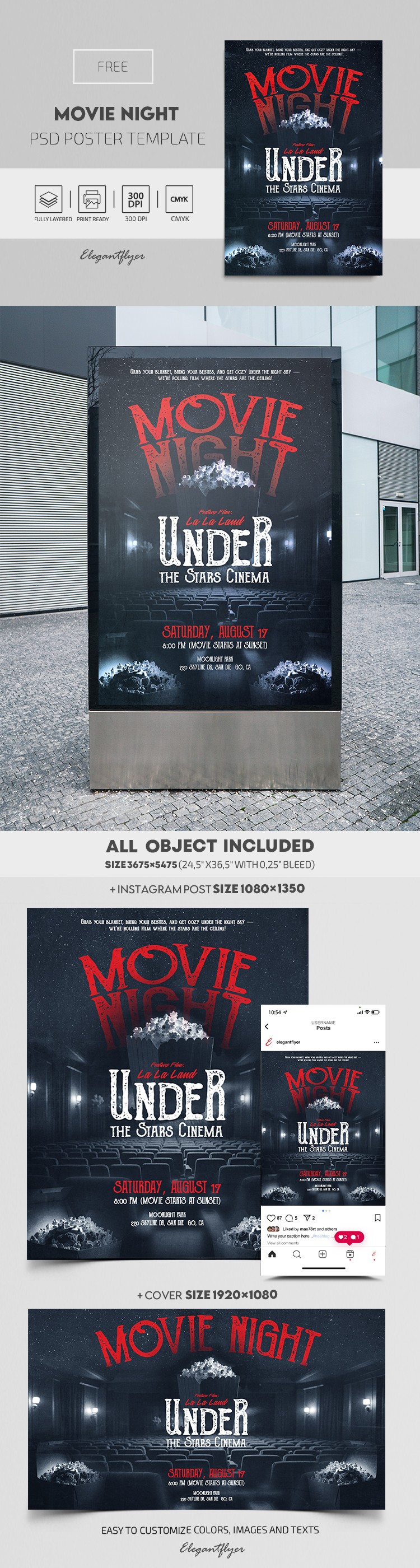 Under the Stars Cinema - Movie Night by ElegantFlyer