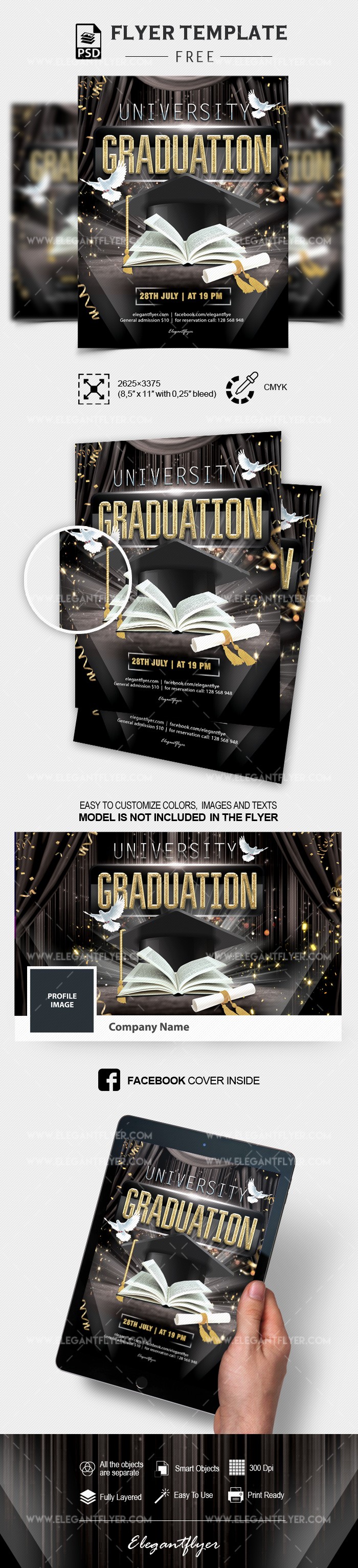 Graduación universitaria by ElegantFlyer