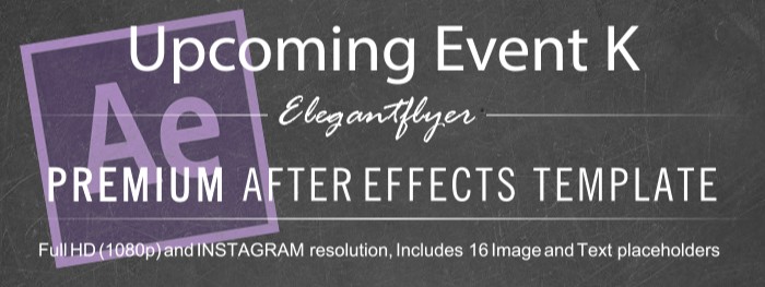 Nadchodzące wydarzenia After Effects by ElegantFlyer