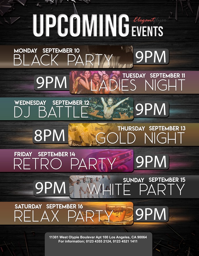 Multicolor Creative events Free Flyer Template PSD by