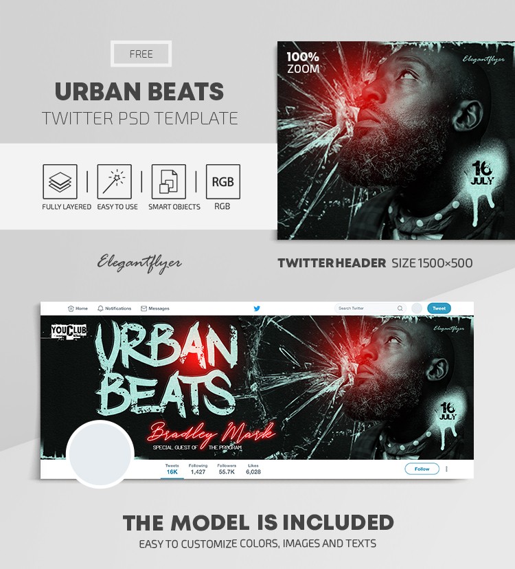 Urban Beats Twitter by ElegantFlyer