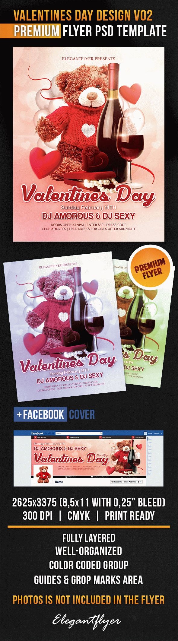 Valentinstag Design V02 by ElegantFlyer