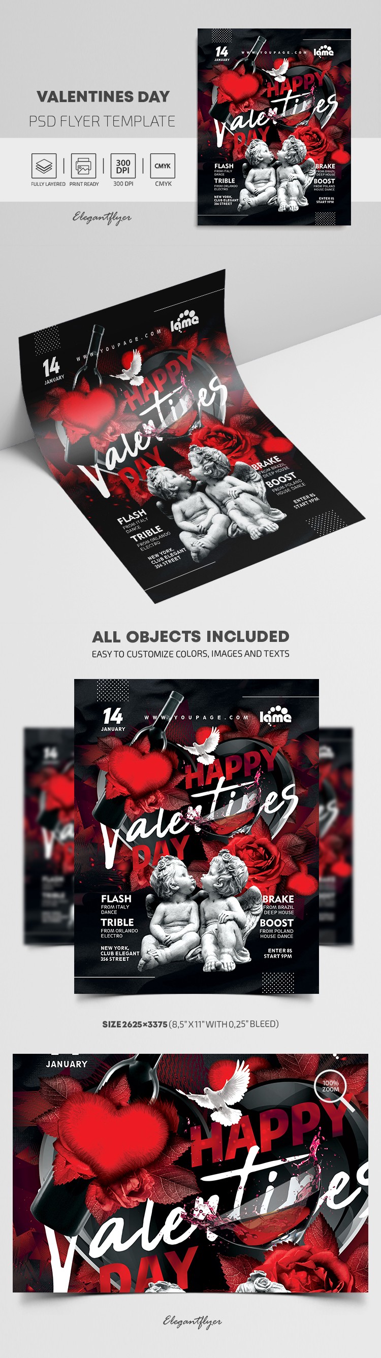 Valentines Day Flyer by ElegantFlyer