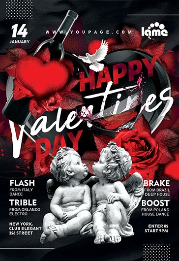 Free PSD  3d valentines day celebration background