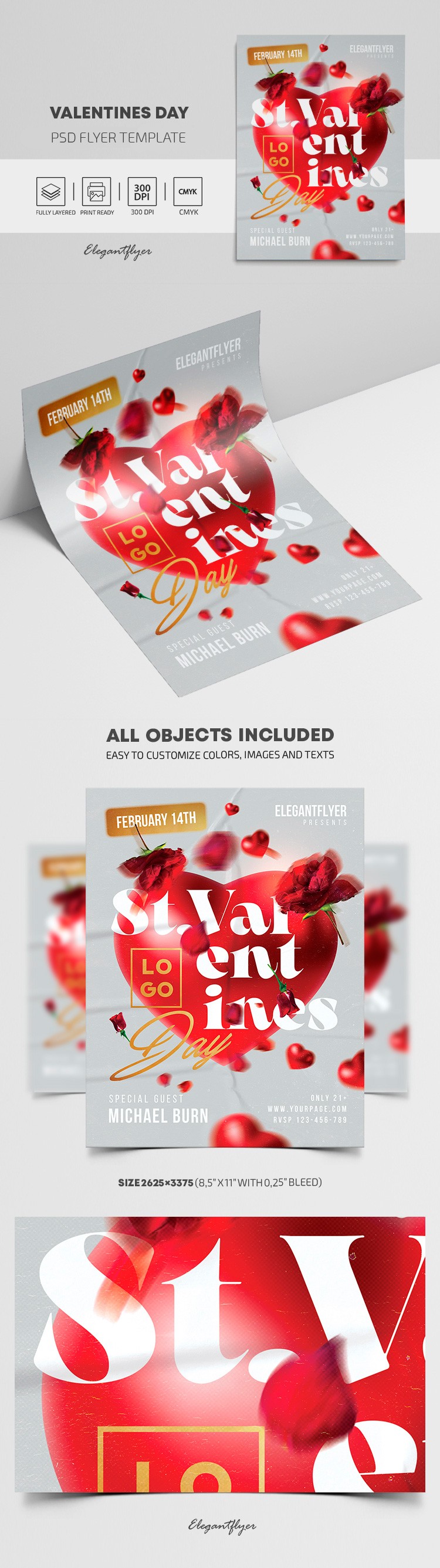 Flyer de la Saint-Valentin by ElegantFlyer