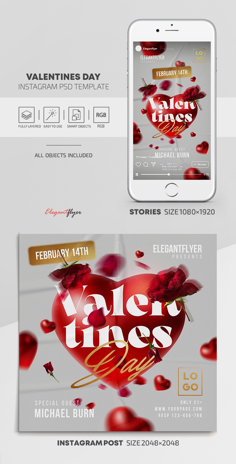 Valentines Day Instagram by ElegantFlyer