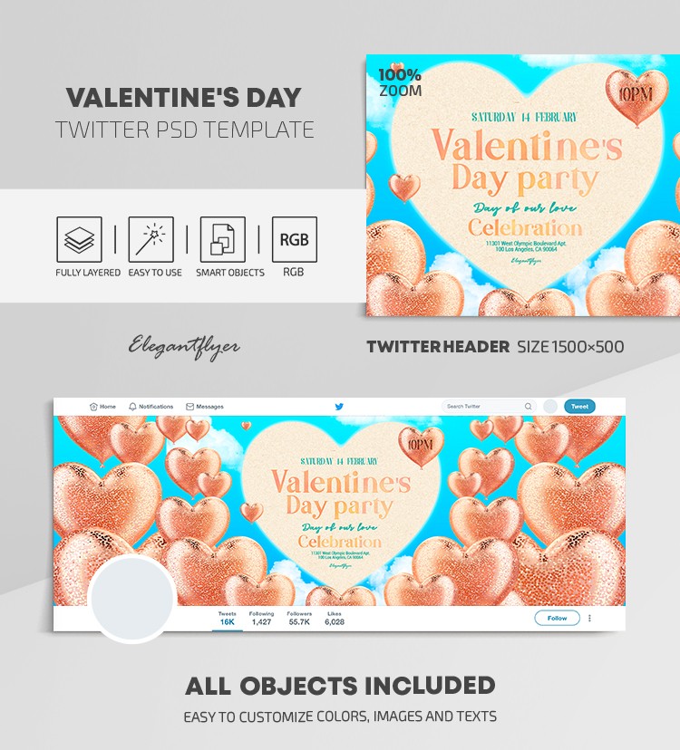 Valentine's Day Twitter by ElegantFlyer
