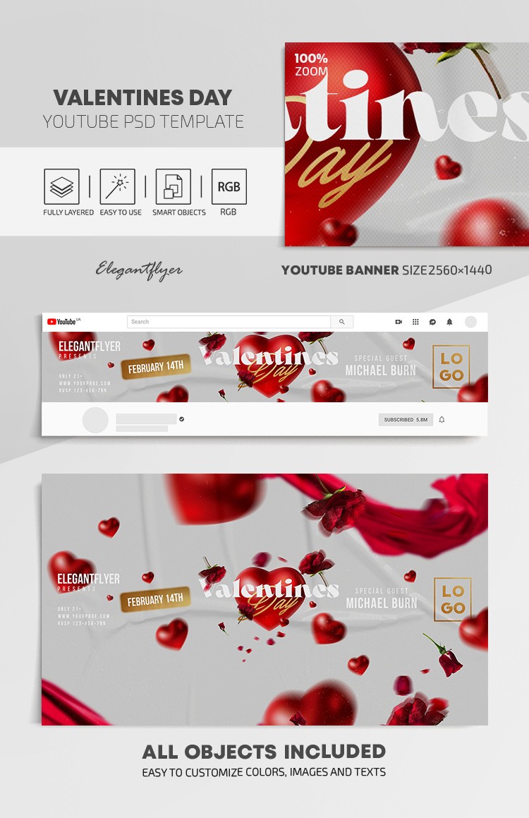 Valentines Day Youtube by ElegantFlyer