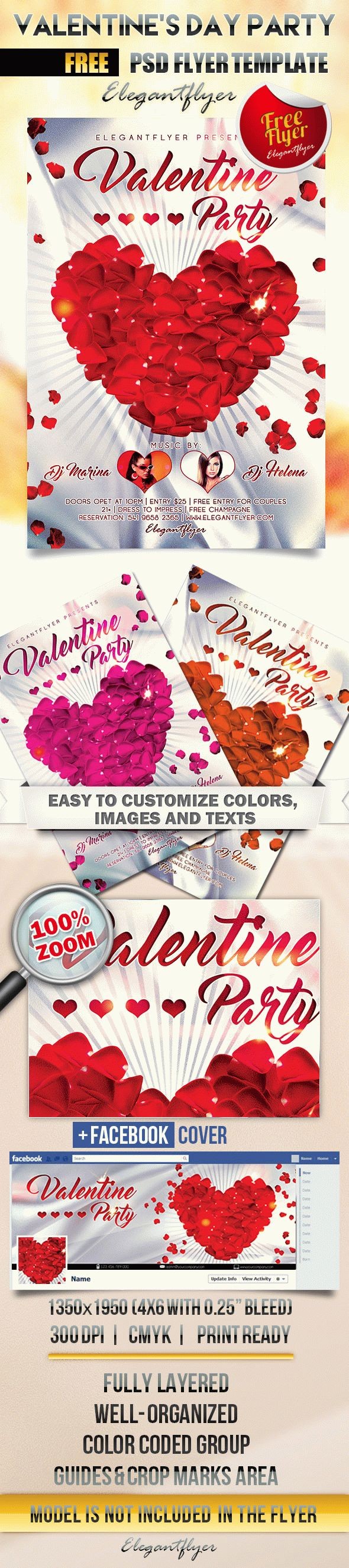 Fiesta del Día de San Valentín by ElegantFlyer