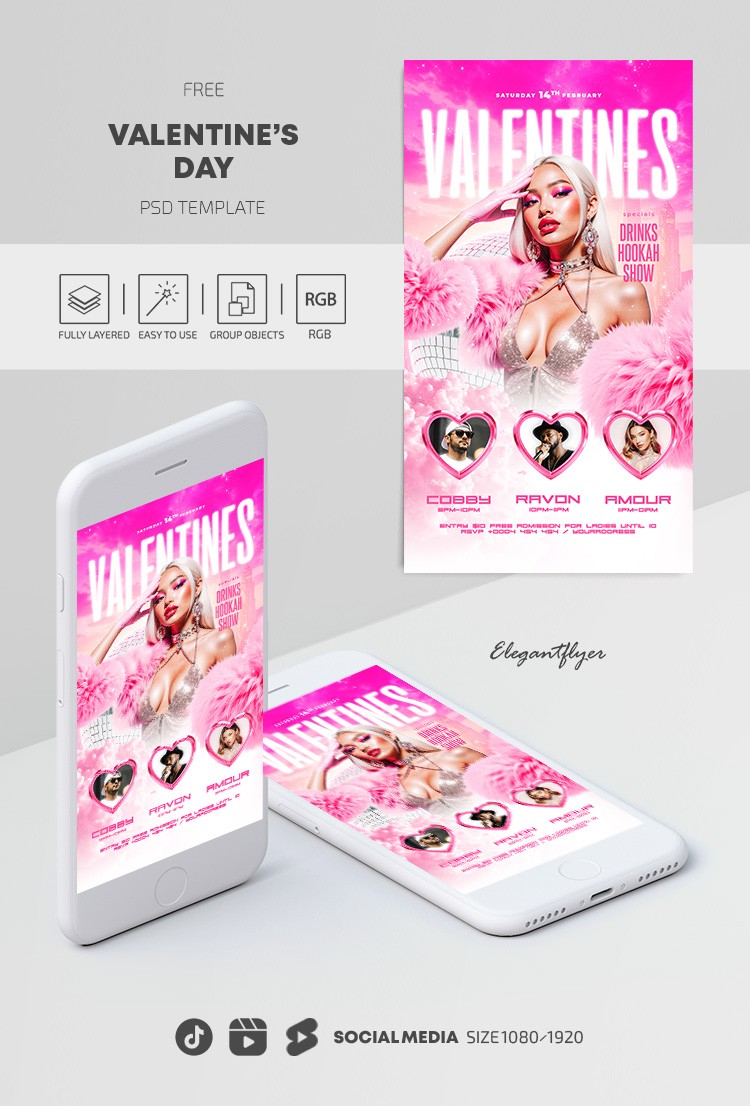 Día de San Valentín Fiesta Instagram Reel by ElegantFlyer