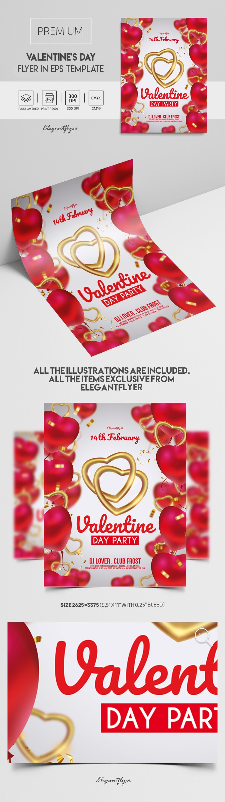 Valentine's Day Flyer EPS by ElegantFlyer