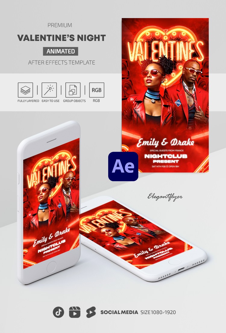 Notte di San Valentino Instagram Reel by ElegantFlyer