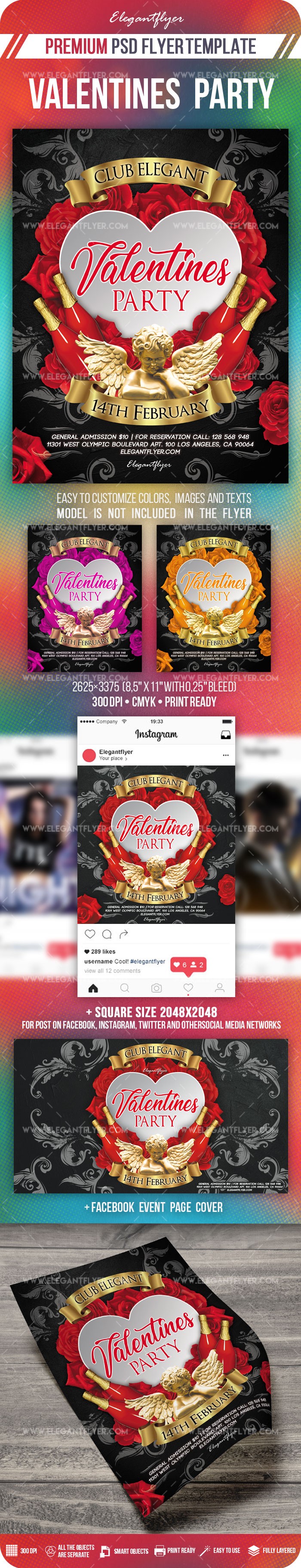 Fiesta de San Valentín by ElegantFlyer