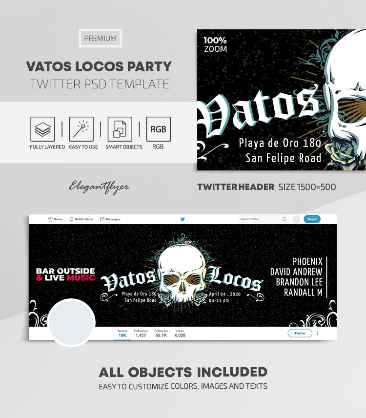 Vatos Locos Party - Impreza Vatos Locos by ElegantFlyer