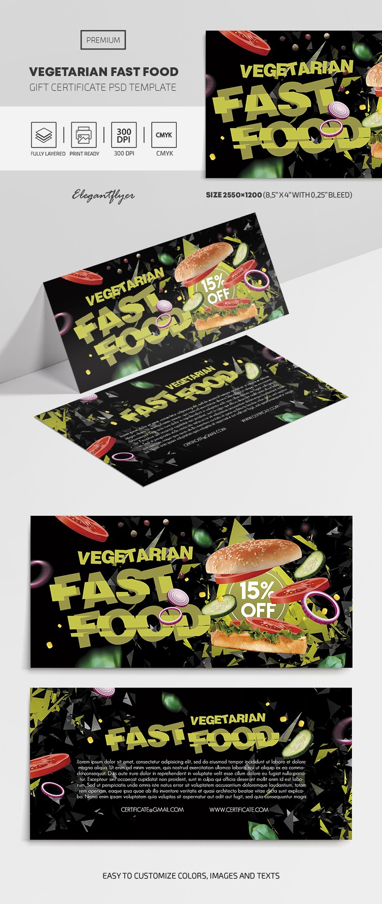 Vegetarian Fast Food by ElegantFlyer