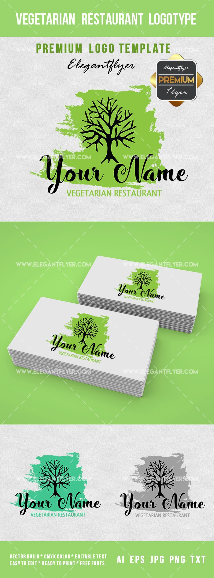 Vegetarian Restaurant by ElegantFlyer
