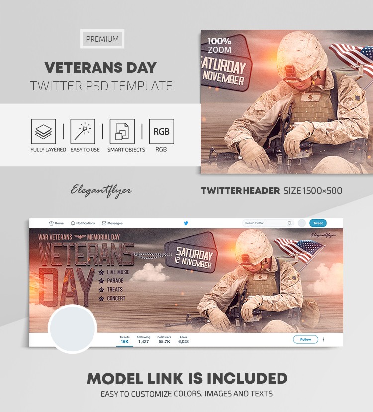 Veterans Day -> Tag der Veteranen by ElegantFlyer