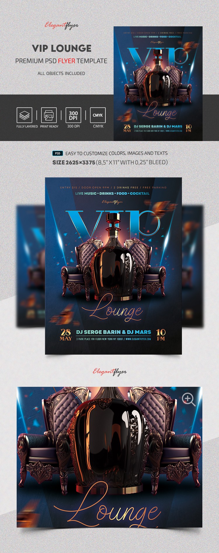 VIP Lounge - Premium PSD Flyer Template by ElegantFlyer