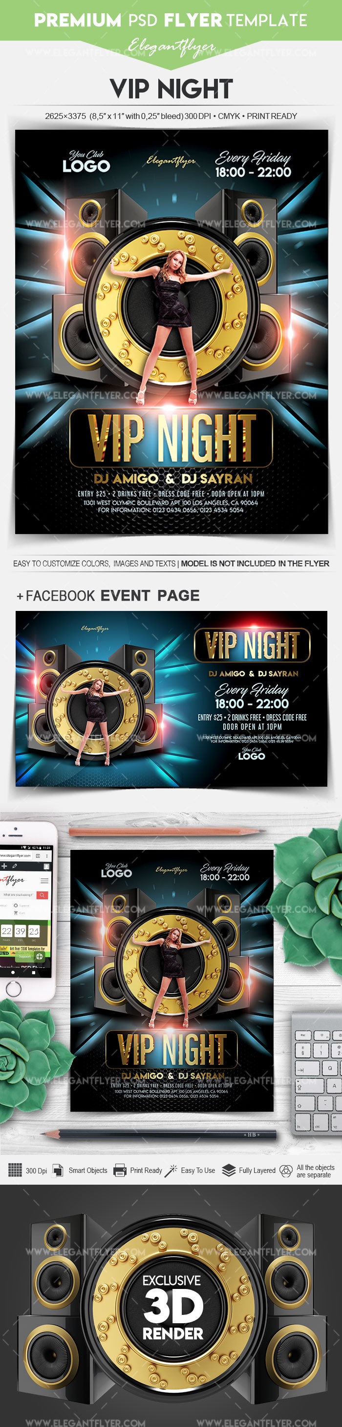 Noite VIP by ElegantFlyer