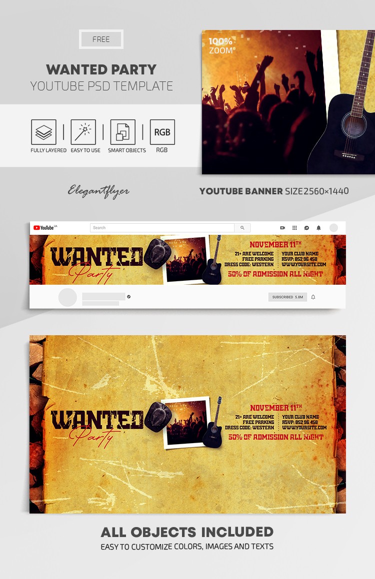 Wanted Party Youtube by ElegantFlyer