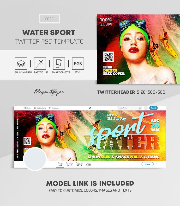 Sport acquatico Twitter by ElegantFlyer