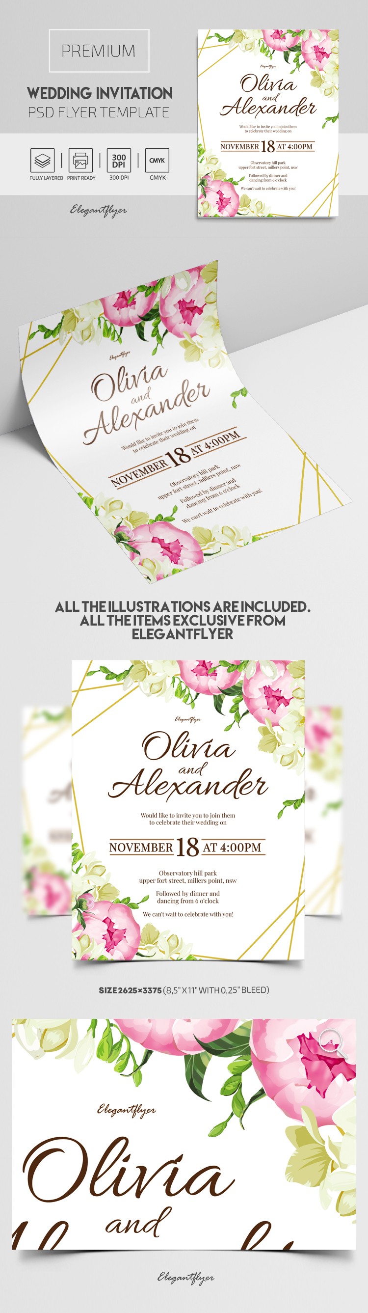 Convite de Casamento by ElegantFlyer