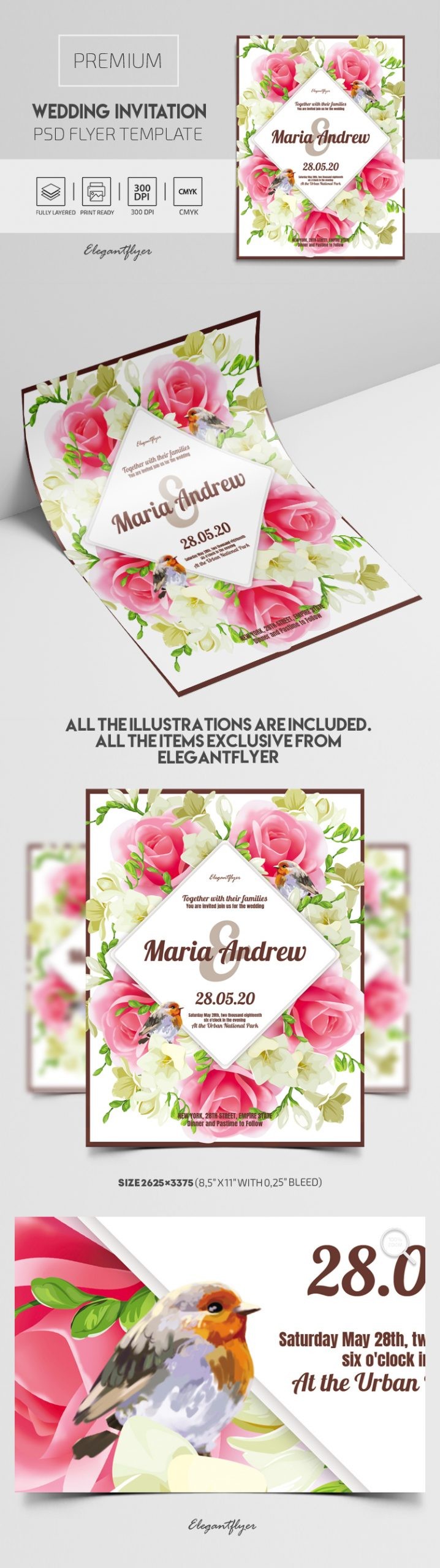 Invitación de boda by ElegantFlyer