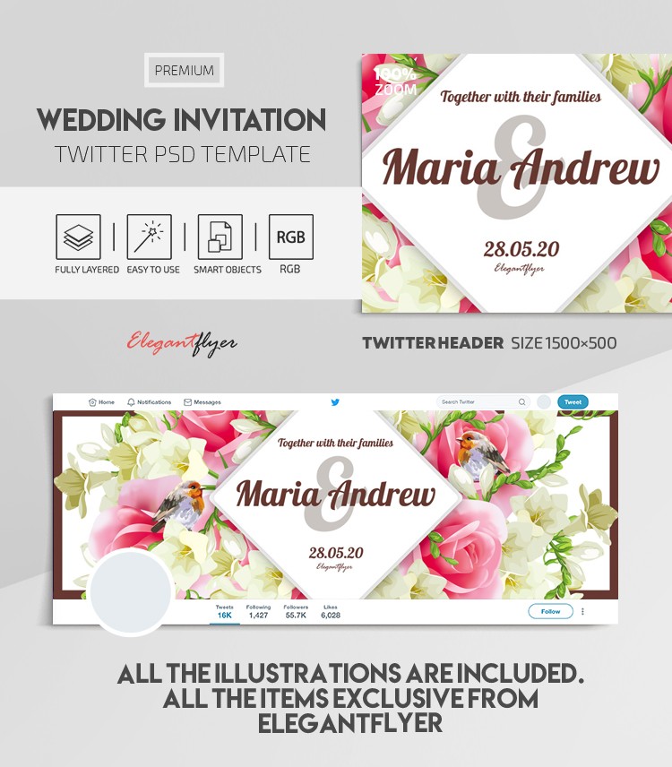 Invitación de boda by ElegantFlyer