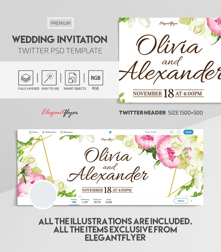 Invitación de boda by ElegantFlyer
