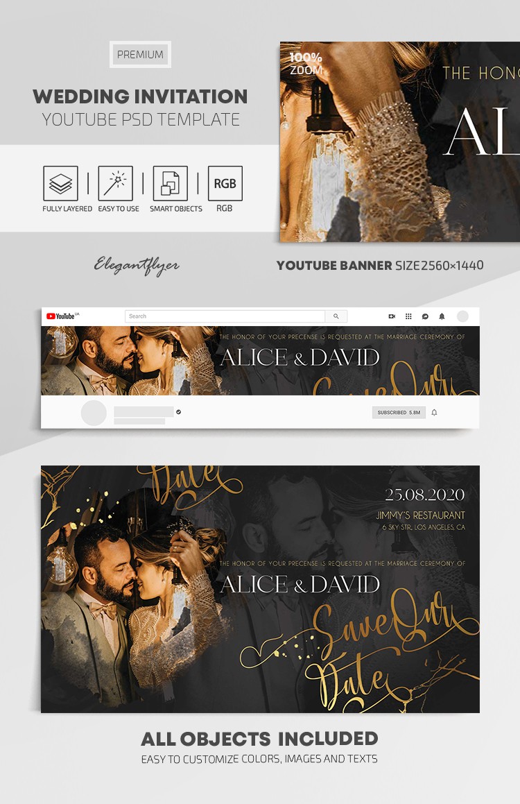 Wedding Invitation Youtube by ElegantFlyer