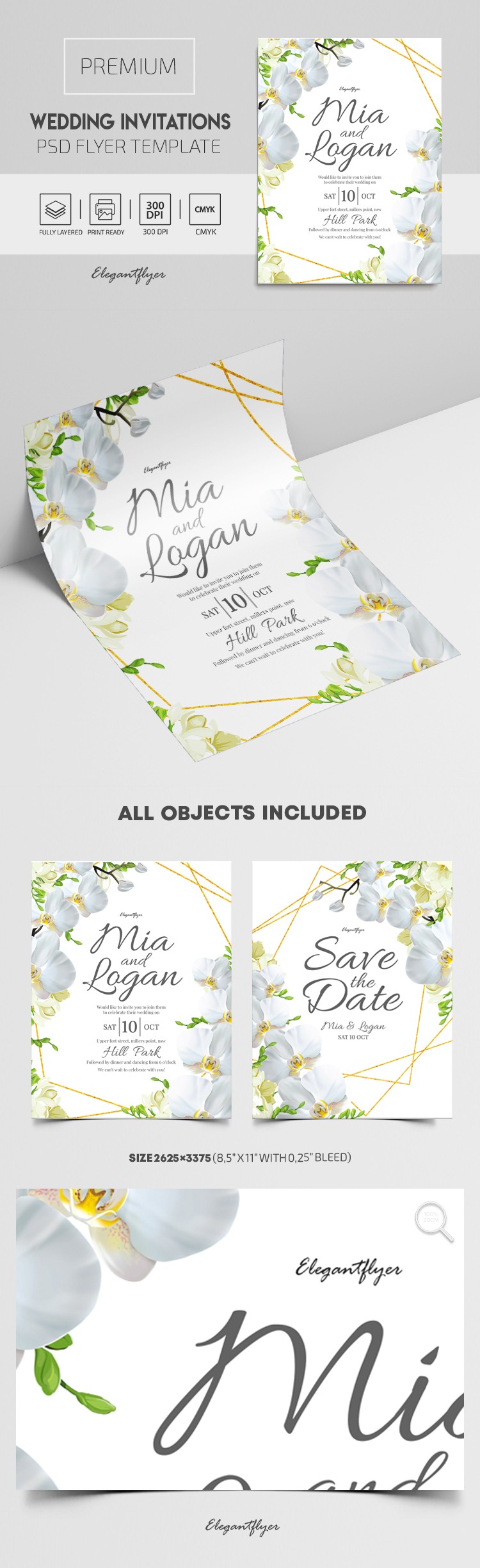 Wedding Invitations Flyer by ElegantFlyer