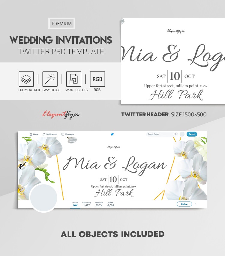 Convites de casamento by ElegantFlyer