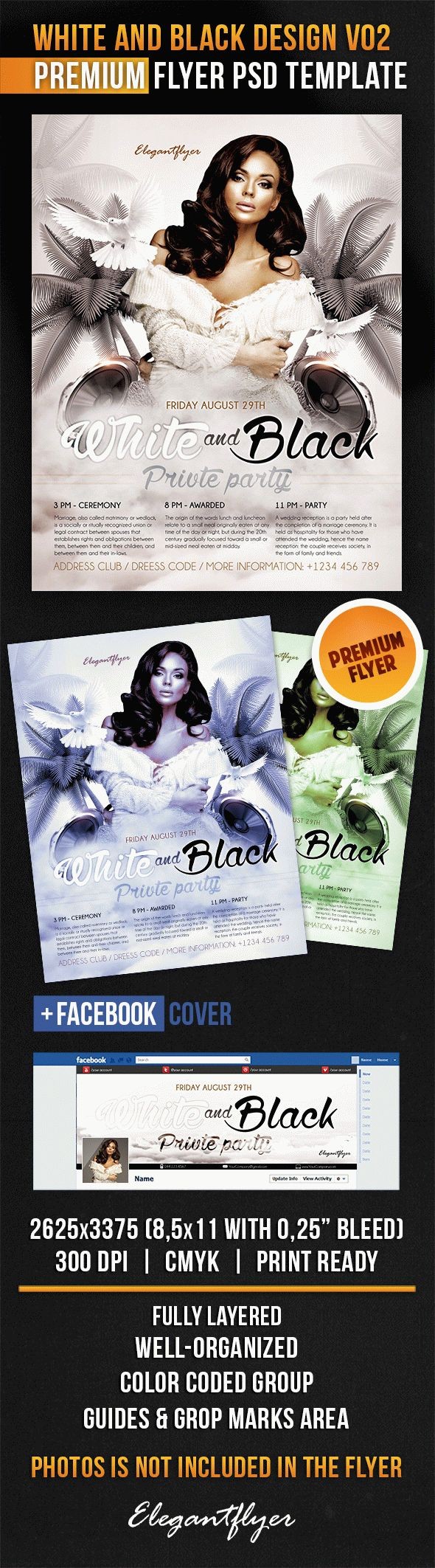 White And Black Design by ElegantFlyer