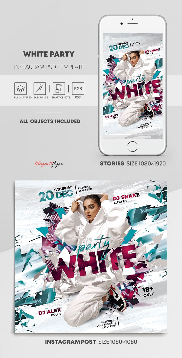 White Party Instagram by ElegantFlyer