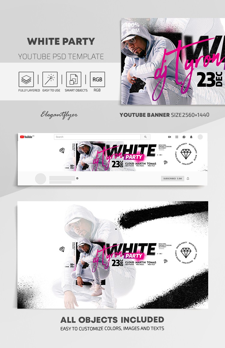 White Party Youtube by ElegantFlyer