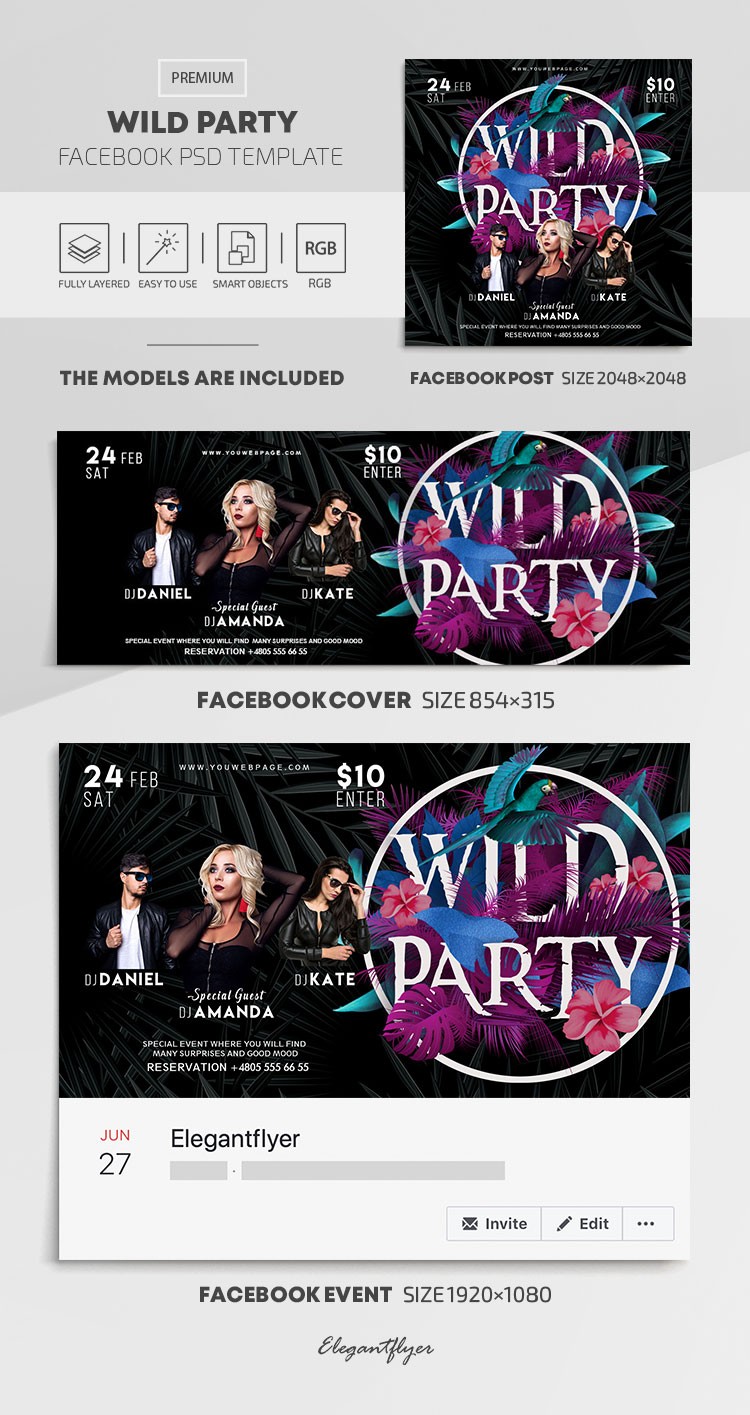 Wild Party Facebook by ElegantFlyer