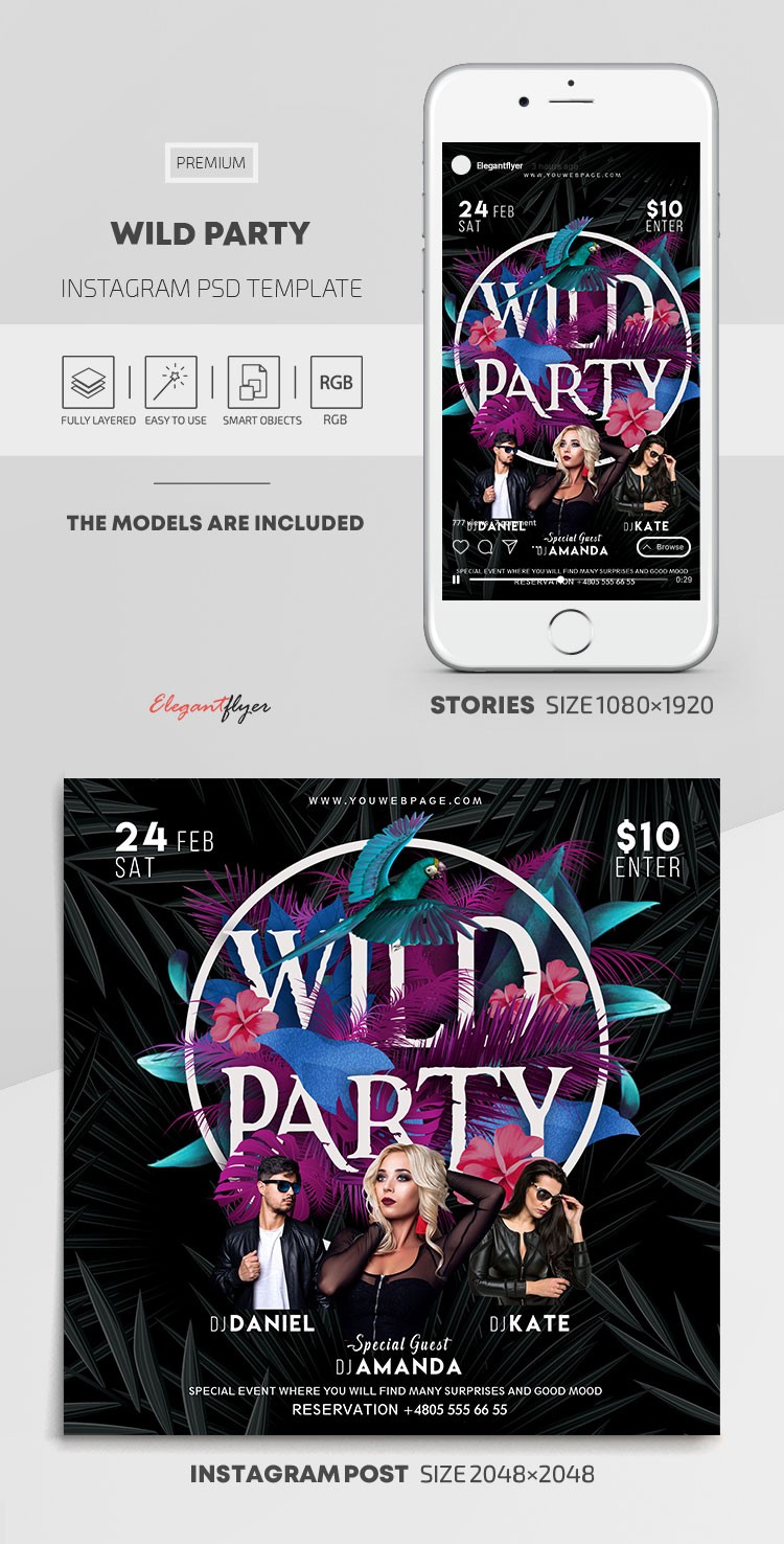 Wild Party Instagram by ElegantFlyer