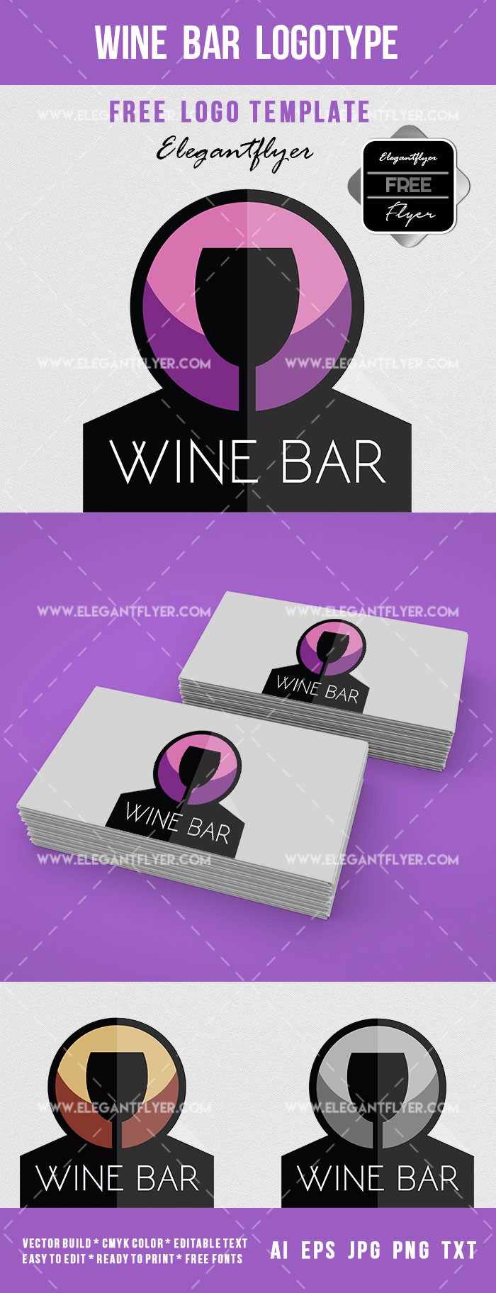 Wine Bar Logotype by ElegantFlyer