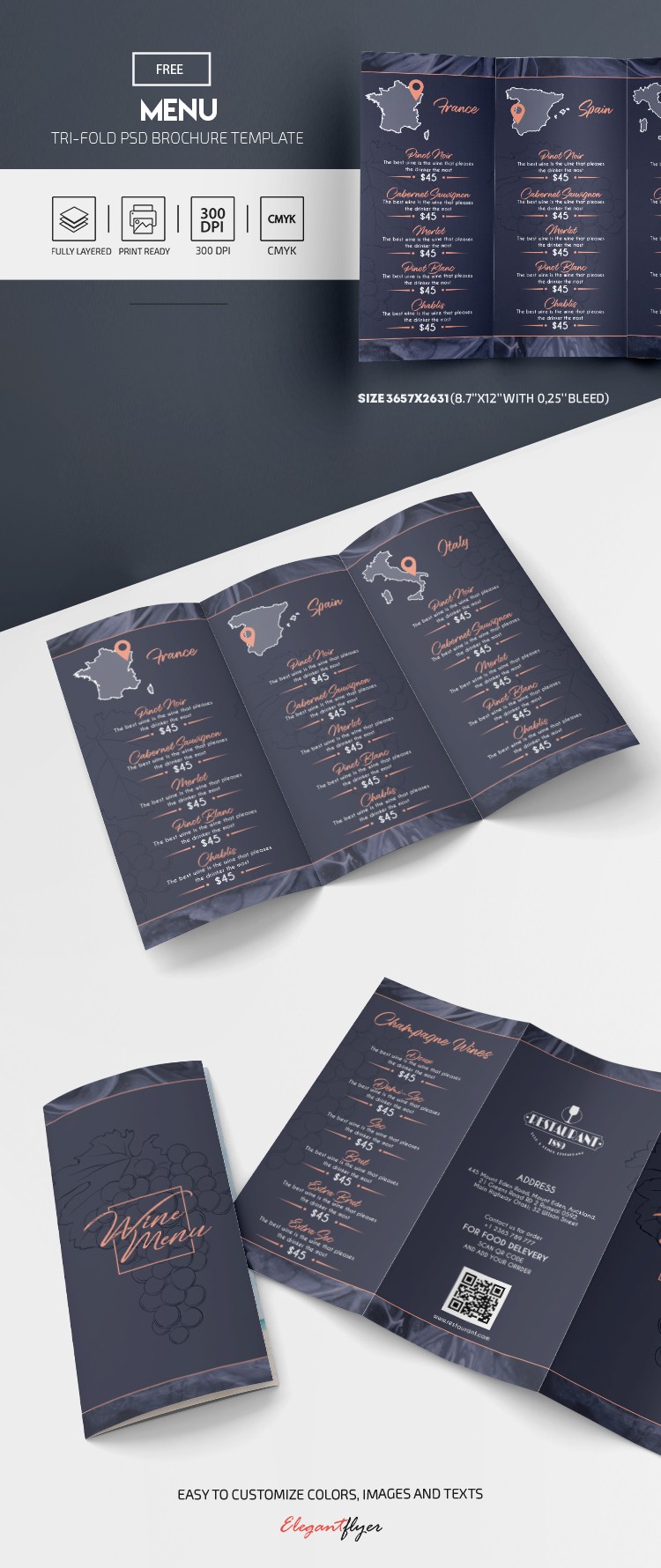 Brochure del menu dei vini. by ElegantFlyer