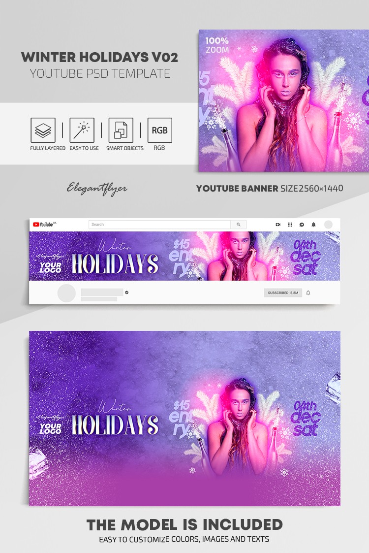 Winter Holidays Youtube by ElegantFlyer